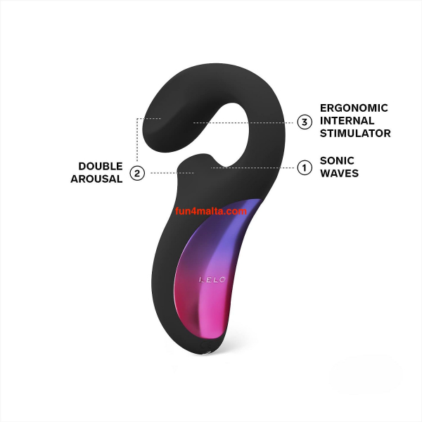 LELO Enigma™ Dual Stimulation Sonic Massager, Black - waterproof -