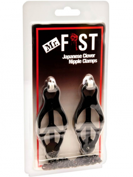 Mr.Fist Japanese Clover Nipple Clamps, black