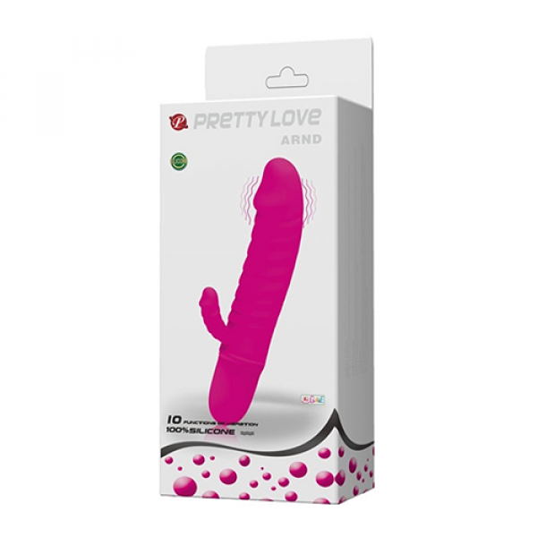 Pretty Love: Arnd 10 Function small Rabbit Vibrator, pink