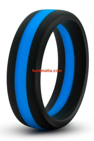 Performance Silicone Go Pro Cockring, black/blue