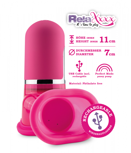 RelaXxxx Automatic Vagina Pump - Rechargable, pink