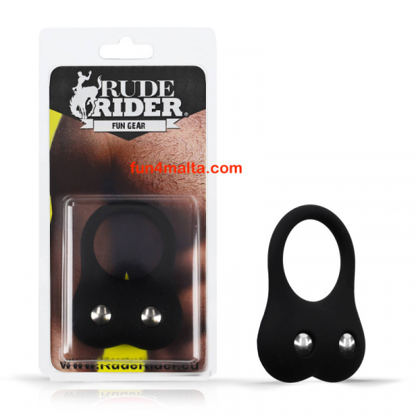 Rude Rider Medium Weighted Cockring, black