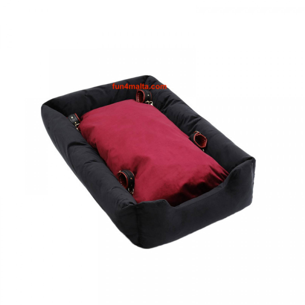 RudeRider Puppy Kennel with Cuffs Black/Red