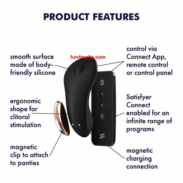 Satisfyer Little Secret: Panty vibrator with remote control and app control - Price Cut - - Copy