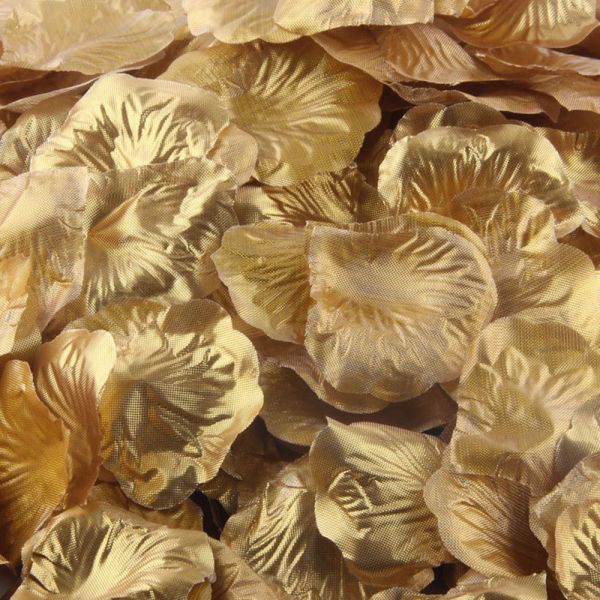 Artificial Rose Leaves, gold /red/ mixed 200 pcs.