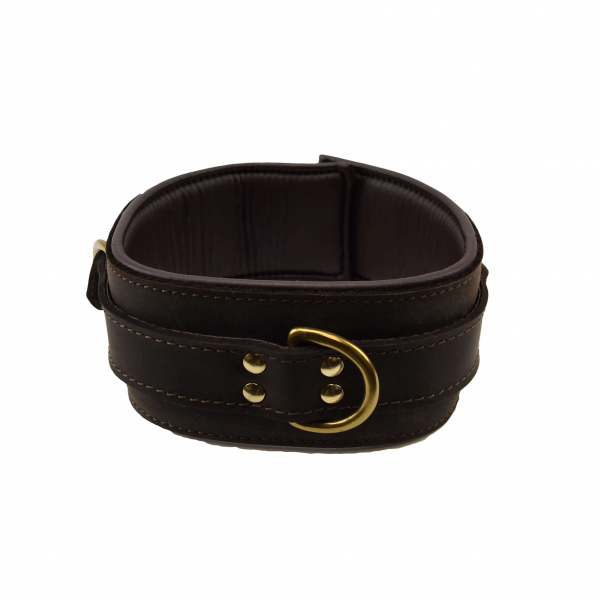 Bound Noir Nubuck Leather Collar