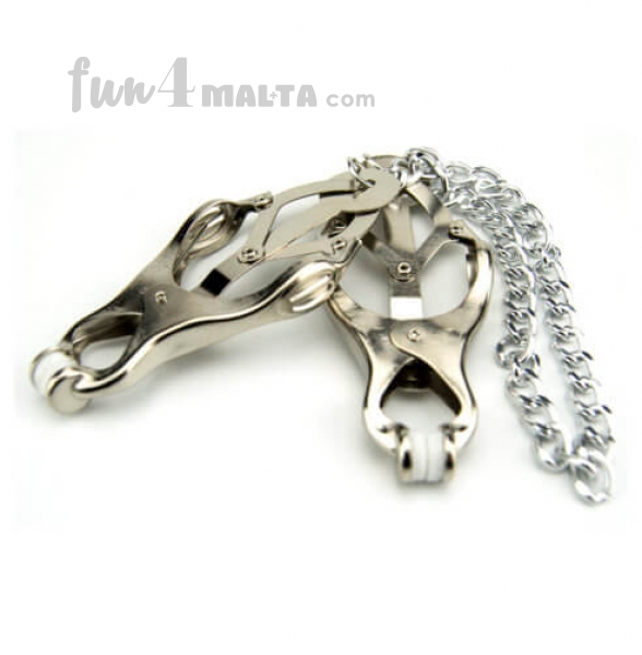 Bound to Please / Brutus - Squeezer Teaser Clover Nipple Clamps with Chain