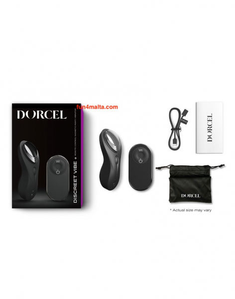 Dorcel Discreet Vibe Panty Vibrator with Remote Control, black - waterproof & rechargeable - Price Cut -