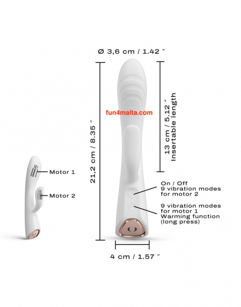 Dorcel - Flexi - Heating Rabbit Vibrator, white