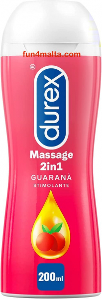 Durex Massage Lube Guarana - Stimulating -200 ml.