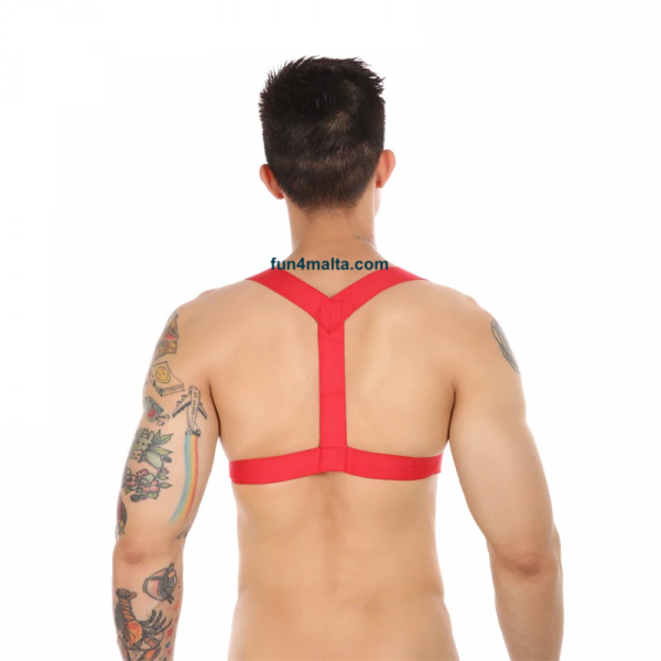 Elastic Chest Harness, red