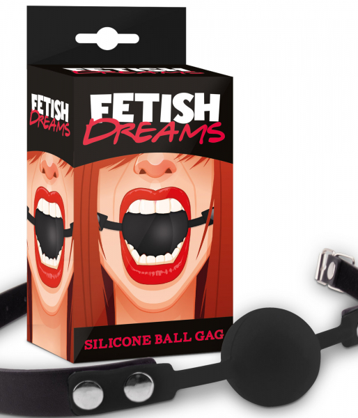 Fetish Dreams Silicone Ball Gag, black