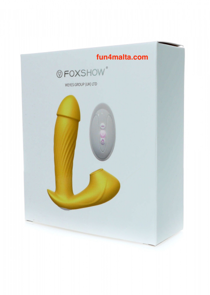 Foxshow: Cute M7, yellow - Silicone Panty Vibrator USB, 7 vibrations, Heating function, 7 Frequency Of Sucking