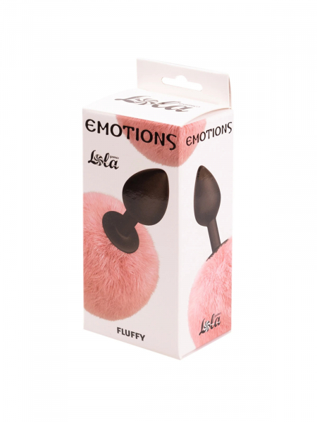 Lola Emotions: Pink Fluffy with a Black Silicone Plug