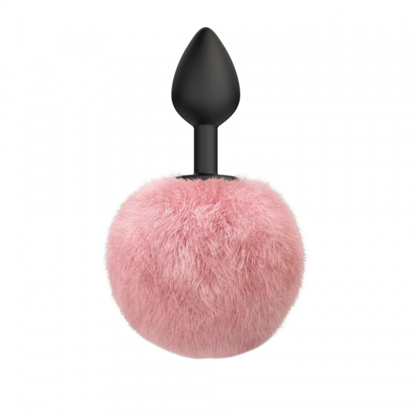 Lola Emotions: Pink Fluffy with a Black Silicone Plug