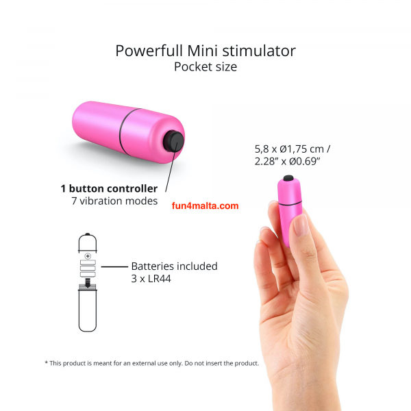 Love to love - Waouhhh Mini Vibrator, pink. -Price Cut-