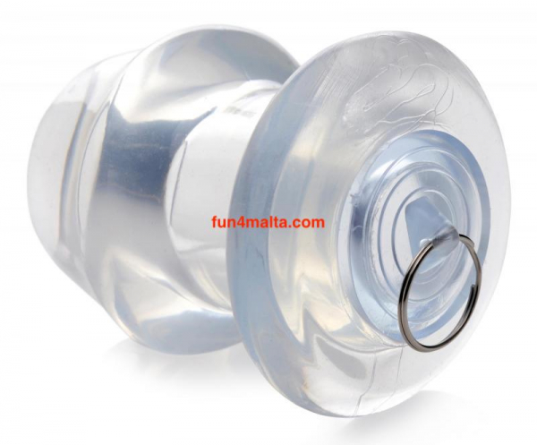 Master Series - Ass Bung Clear Hollow Anal Plug, transparent