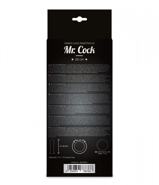 Mr.Cock X-Treme Line Ribbed Cock, black