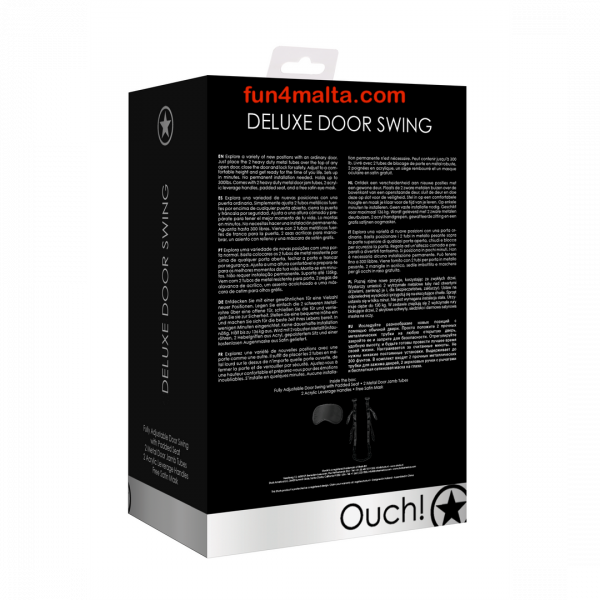Ouch Deluxe Door Swing with free Satin Blindfold - Holds up to 400 kg.