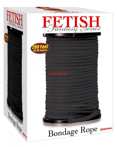 Fetish Fantasy Series Bondage Rope 200 Feet (61 meter) Black