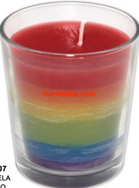 Rainbow LGBT+ Candle in Glass