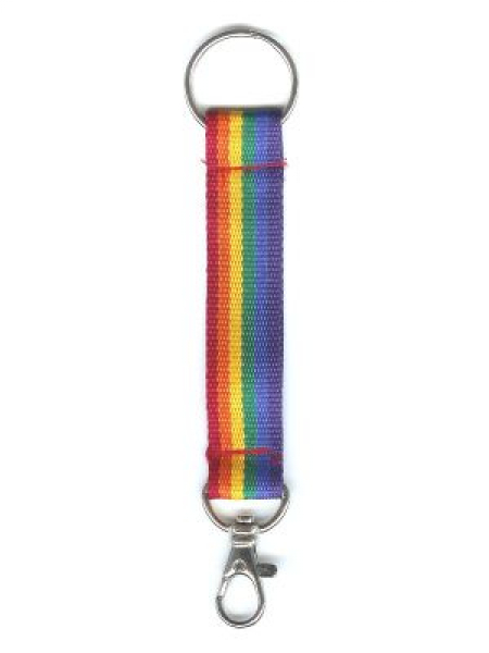 Rainbow Gay Pride Lanyard / Key Chain, short