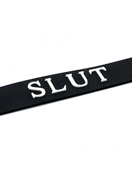 Rimba Silicone Collar, black - Slut