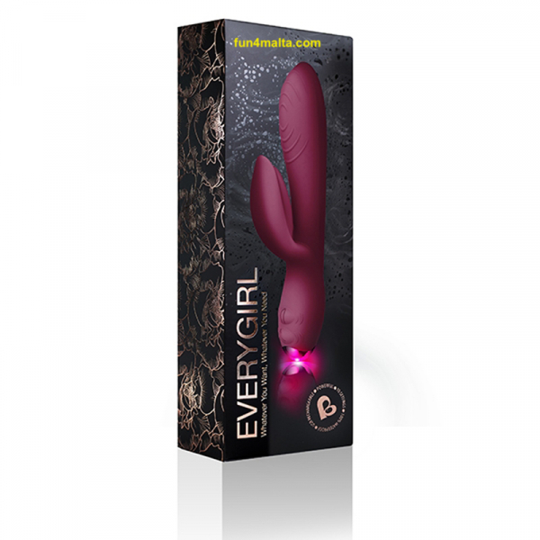 Rock Off Everygirl Rabbit Vibrator, burgund