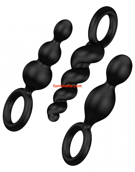 Satisfyer Plugs - Set of 3, black