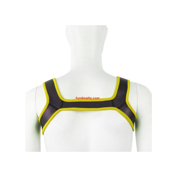 Should Wide Neoprene Harness Black-Yellow