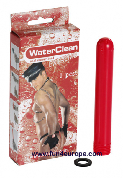 Water Clean Shower Head unregulated, red - Particularly suitable for fisters