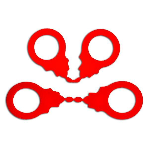 Silicone Hancuffs,  red