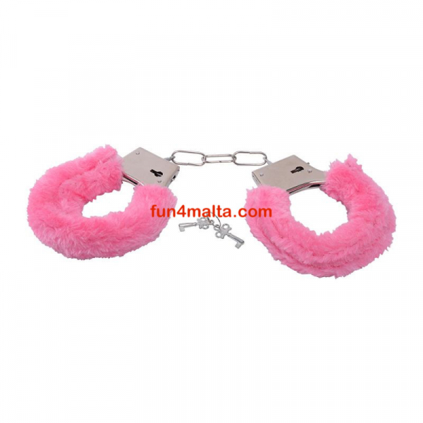 Furry Handcuffs, pink - Price Cut -