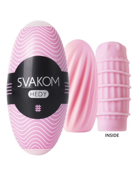 SVAKOM Hedy Reusable Egg Style Masturbator, pink -Price Cut -