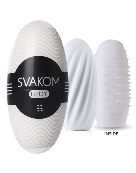 SVAKOM Hedy Reusable Egg Style Masturbator, white -Price Cut -