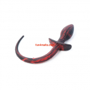 RudeRider Little Dog Tail Plug 28 x 3 cm Black/Red Silicone