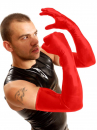 Shoulder Rubber Gloves, red