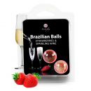 Brazilian Balls Strawberries & Sparkling Wine