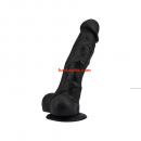 Loving Joy 7 Inch Realistic Silicone Dildo with Suction Cup and Balls, black