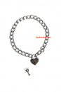Party Hard - Embrace Metal Collar with heartshaped Padlock.