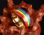 Rainbow Ring Gold Plated