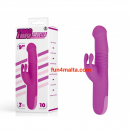 Trio Thruster 3 in 1 Rabbit Vibrator 9 inch, pink