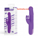 Trio Thruster 3 in 1 Rabbit Vibrator 9 inch, purple