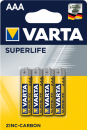 Varta Superlife AAA - 4 batteries blister pack. -Price Cut-
